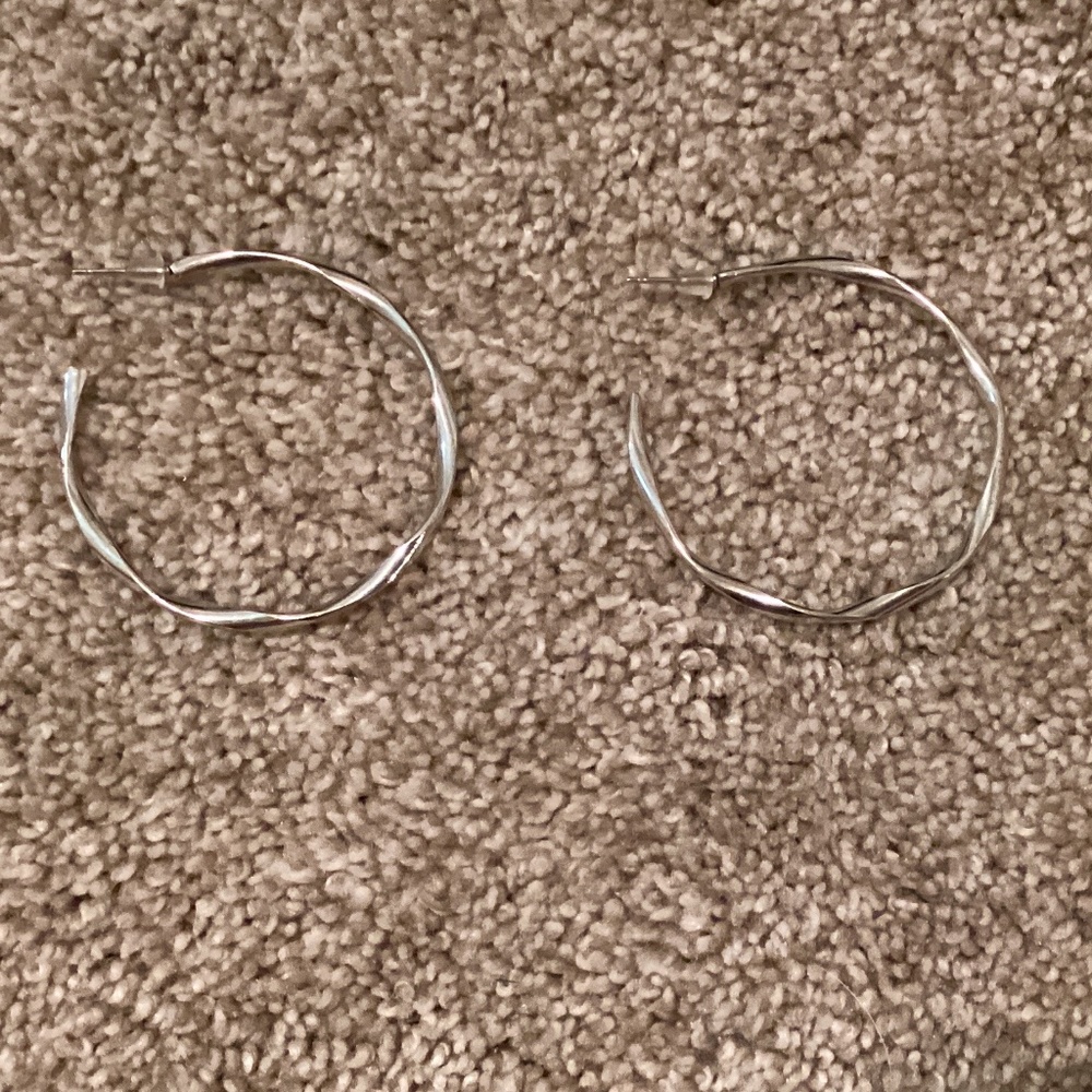 Silver hoop earrings